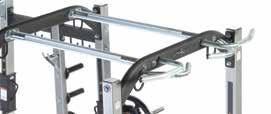 suspension straps and assistance tubing used for bodyweight training, Swing Lock J hooks and Lever Lock safety rails that adjust in