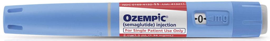 SEMAGLUTIDE (OZEMPIC ): APPROVED DECEMBER 2017 Titration dose: 0.25 mg once a week Increase to 0.