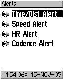 TRAINING Alerts Use Edge alerts to train toward certain time, distance, speed, heart rate, and cadence goals.