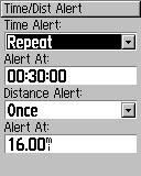 or distance. When you reach your goal, the Edge beeps and displays a message. To set a time or distance alert: 1.