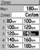 CUSTOMIZING To change your heart rate zones manually: 1. Press mode to access the 2. Select Settings > Zones > HR Zones. 3. Select the Zones field, and select Custom. 4.