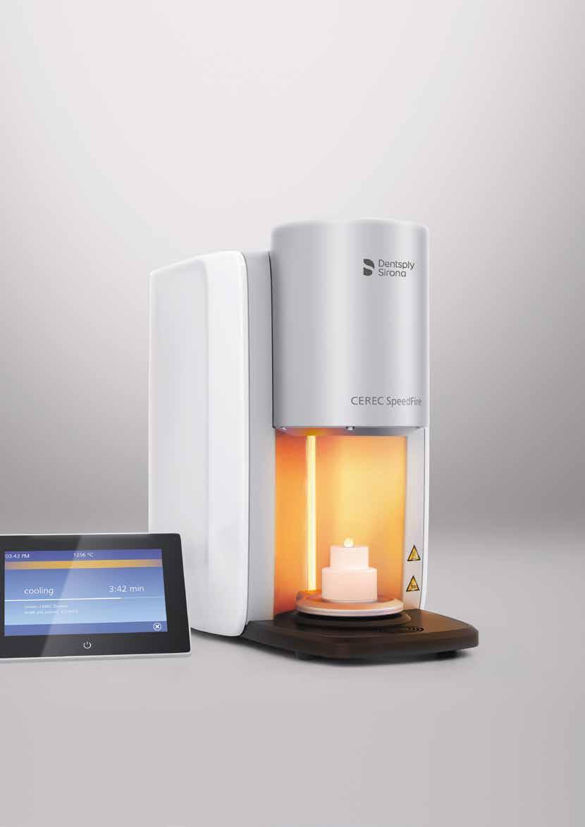 22 I 23 CEREC SpeedFire CEREC SpeedFire is the only dental furnace you need. It can sinter, glaze and crystallize all your materials.