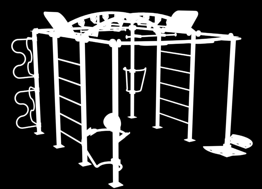 8m high Monkey Bars Multiple exercise options to train grip strength, forearms, lats and core.