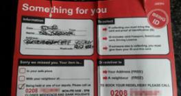 Scams Be careful of something for you cards which look like the slip you get through your door
