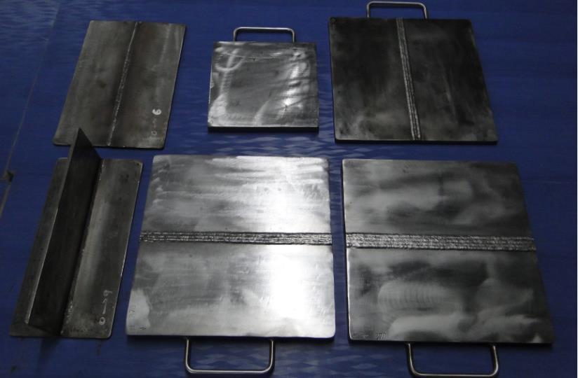 Variety of plate weld defect specimens