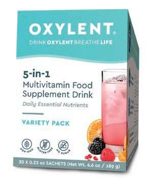 Introducing Oxylent Variety Pack The New day Variety pack contains your months supply of the new, improved Oxylent formula, with 10 sachets each of Oxylents great flavours: Sparkling Berries