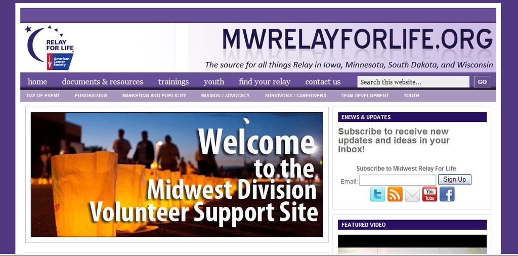 Relay Volunteer Support Web site Available Ever wish you could get new and different fundraising ideas from your fellow Midwest Relay volunteers?
