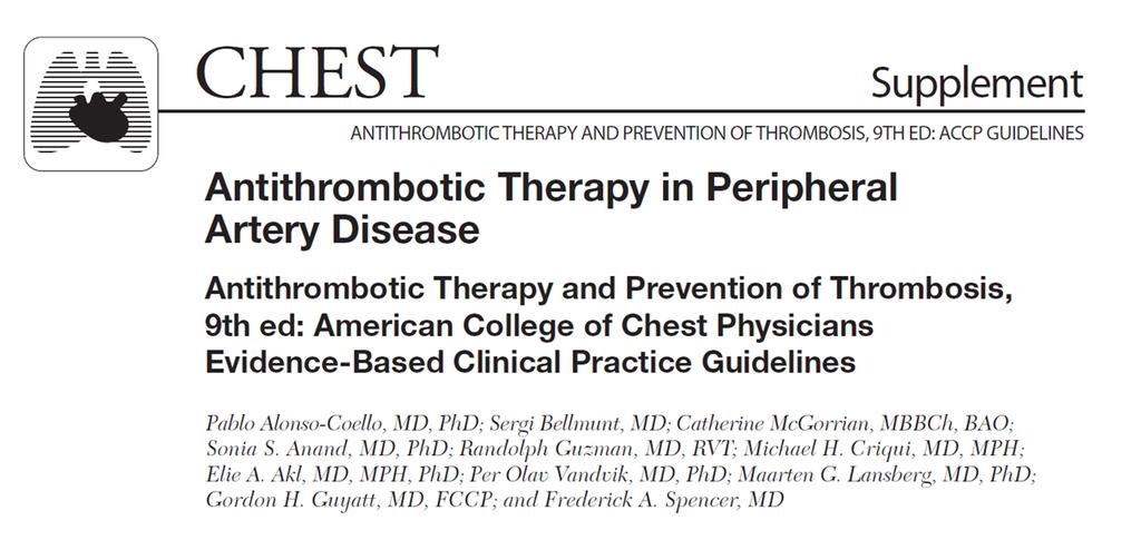 For secondary prevention of cardiovascular disease in patients with symptomatic PAD (including patients before and after peripheral