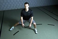 Side To Side Lunges Step laterally to your right with your right leg and assume a side lunge