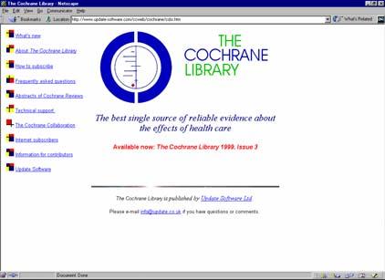 The Cochrane library: NHS Centre for Reviews and Dissemination- York: How can we