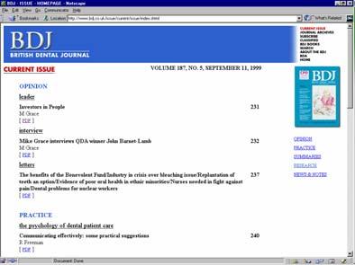 Dental journals available: