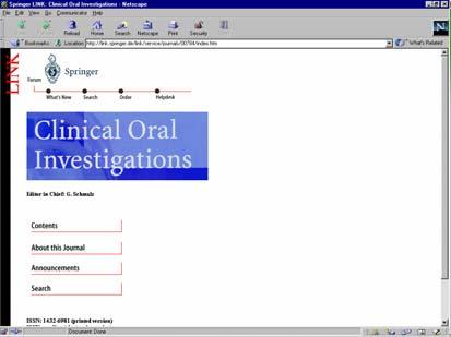 Investigations (Springer) Dental journals