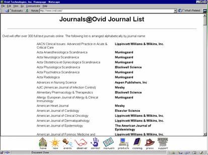 Dental journals available from through OVID: