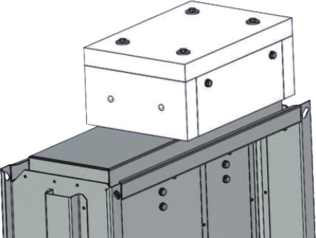 For electrical connection of the actuator use the prefabricated slot in the protection box on the top side of the box.