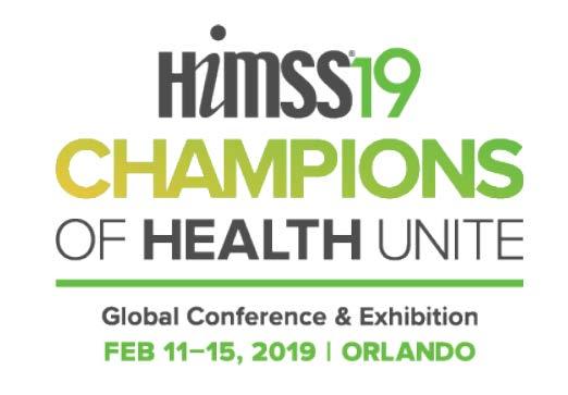 Canadian provincial pavilions (ON, QC) on the HIMSS19 exhibition floor Canadian