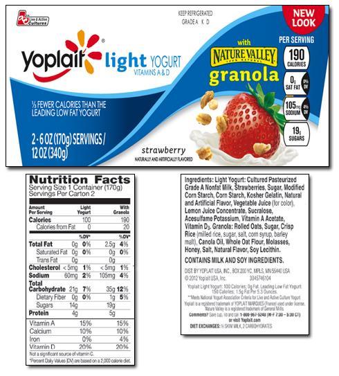 Determining How Many Milligrams of Calcium is in a Serving Size: Read the label for the % of calcium is in a product Determining MG of Calcium Percentage of Calcium in this Yoplait Yogurt product: