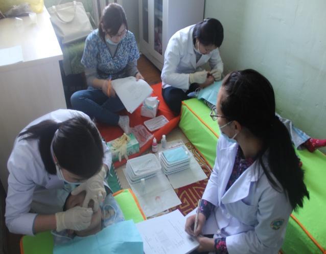The oral health examinations aimed to compare pre- and post-intervention outcome of the project among target children in the selected kindergartens.