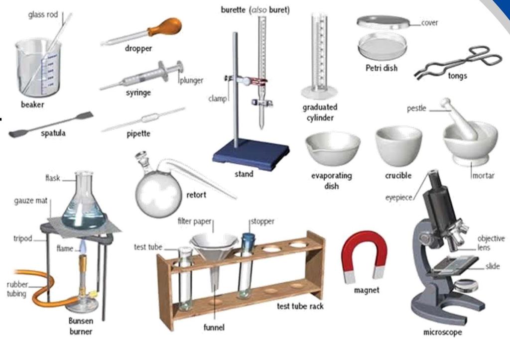 2c Common Laboratory equipment Science labs contain equipment that is used to carry out investigations and experiments.