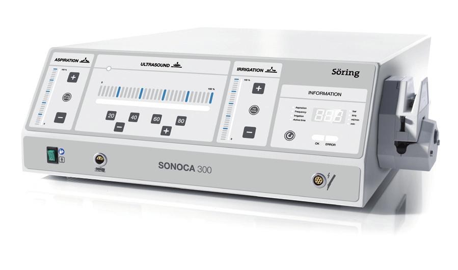 The combination of the ultrasonic generator Sonoca 300 and the CPC 3000 cold plasma coagulator is just one of multiple options perfectly suited for use in neurosurgery.