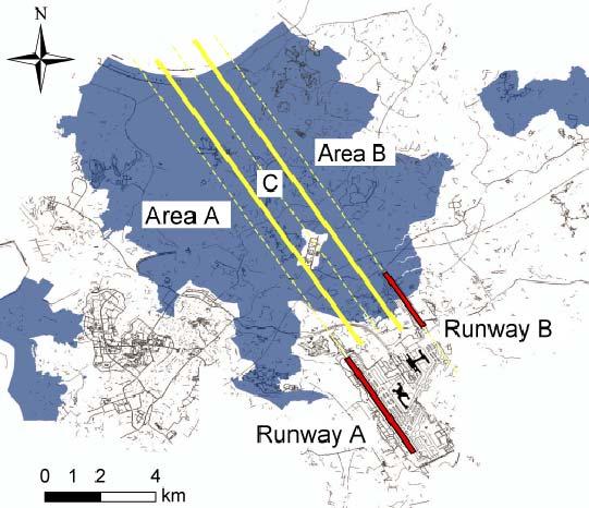 Figure 1: Map of Narita International Airport and the studied area All adult residents living in the area were asked to complete the questionnaire after signing a consent form for the study.