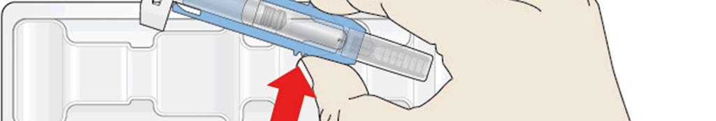 On a clean, well-lit surface, place the syringe tray at room temperature for 30 minutes before you give an injection.