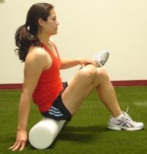 Place the foot behind the leg next to the knee This positions the body slightly backward.