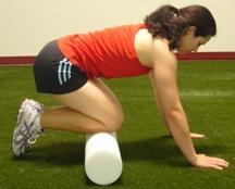 Anterior tibialis and peroneals: x10 roll with position hold for 10 seconds Place the front of your lower legs on the foam roller as you tuck your legs under