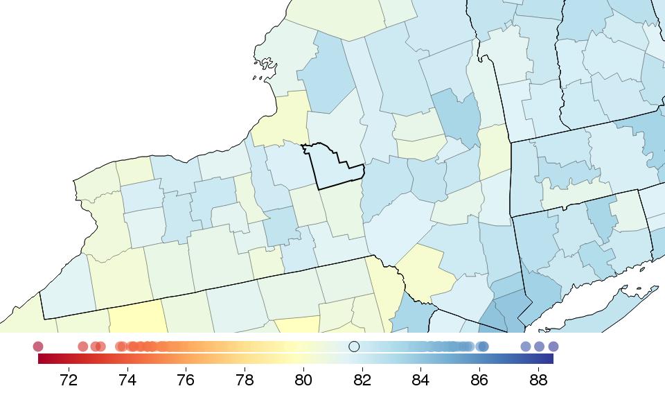 COUNTY PROFILE: Madison County, New York US COUNTY PERFORMANCE The Institute for Health Metrics and Evaluation (IHME) at the University of Washington analyzed the performance of all 3,142 US counties