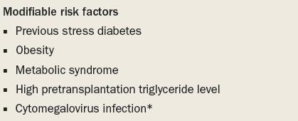 NODAT: risk factors Any glucose