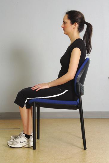 Incorrect sitting posture Correct sitting posture Correct seated posture checklist:- Sit on a sturdy chair