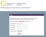 Accessing CCO data and reports 35 CCO s Secure Web Portal https://external.cancercare.on.
