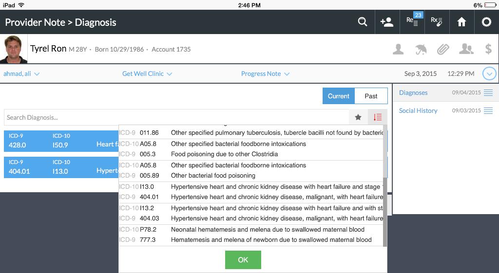 Hot Lists Lastly, you can document the appropriate diagnosis code by searching through the Hot