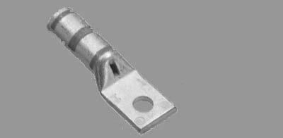 COMPRESSION UGS Compression -4147 T P D B15 COMPRESSION UGS, ONG BARRE, ONE HOE, 600V, ITH SIGHT HOE, SQUARED OFF TONGE PART COOUR DIMENSIONS IN INCHES AG STUD SIZE NUMBER CODE P D T -8107 8 10 RED