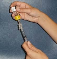 For a child, use the dose prescribed by the health care provider 8. Replace the needle cap 9.