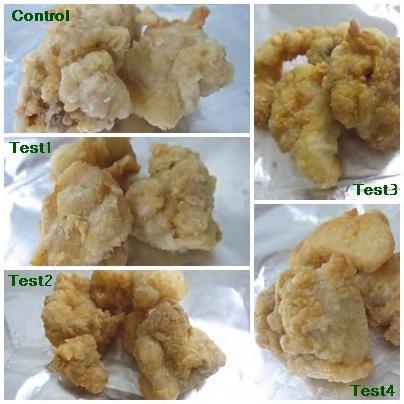 Application of KEEP LONG Deep fried chicken Test item Appearance Food hygiene point Insufficient heating, Heat resistance spore Selection of KEEP LONG IM for soaking, IM or SAF for