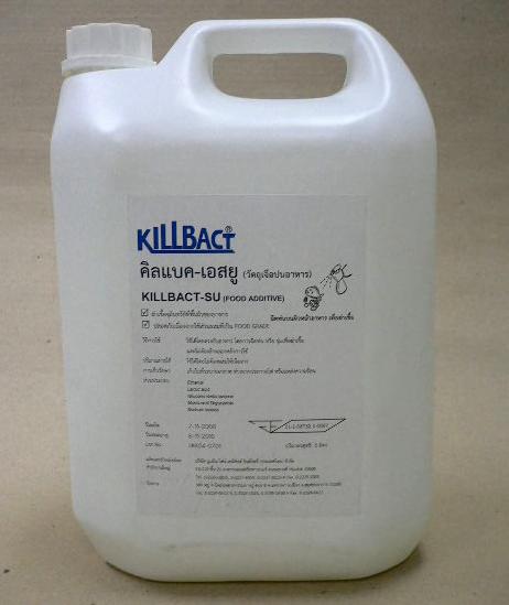 materials KILLBACT-SU Consists of alcohol and water, with food additives Possible to