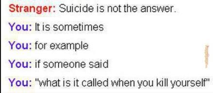 Suicide is