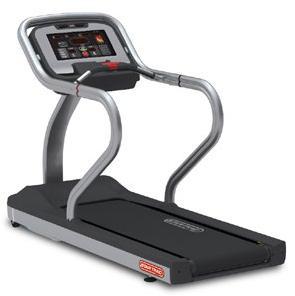 message window, user-specific workout programs including a motivational track, a dedicated heart rate display, Polar telemetry, and multiple cup and accessory holder Soft Trac triple cell cushioning