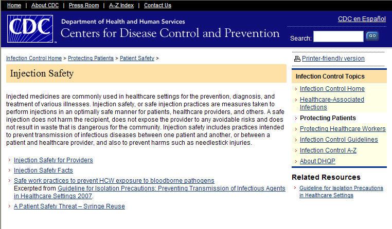 Links to CDC Materials http://www.