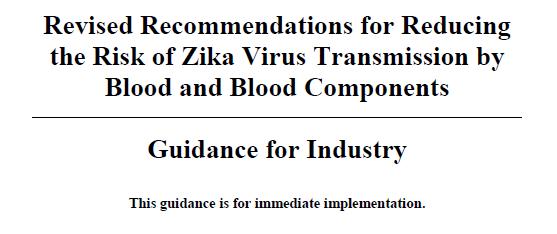 First Zika cases reported in Puerto Rico in December 2015 In early 2016, FDA reached out to test manufacturers for help with Zika screening test under IND February 2016: FDA