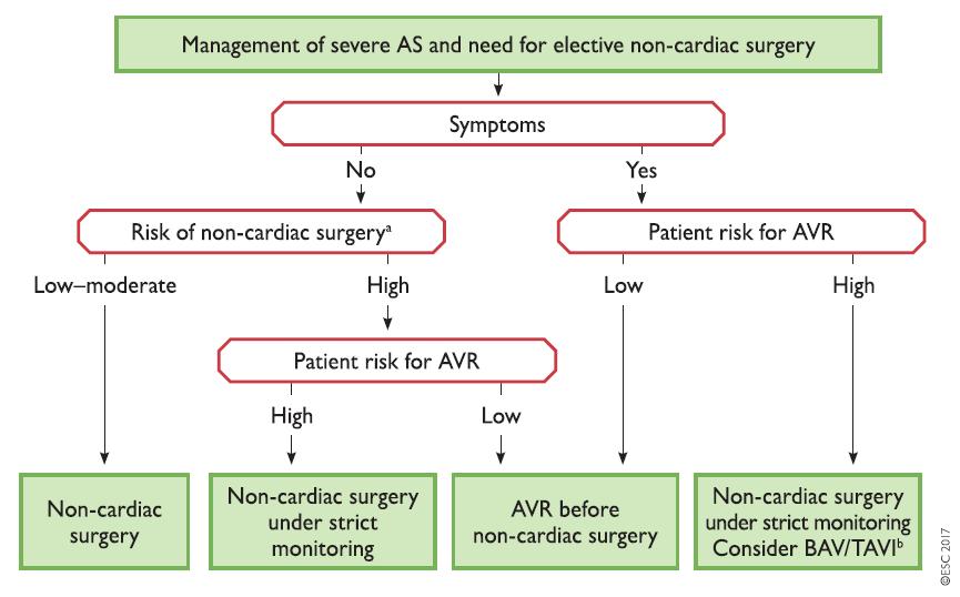 involves large volume shifts (ie high risk surgery), AVR should be