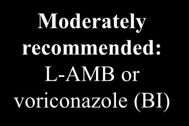Moderately recommended: L-AMB or