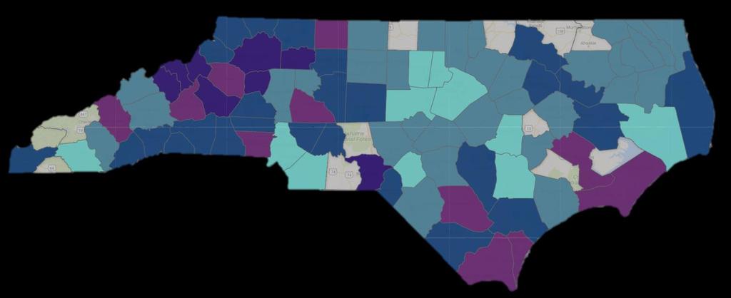 Rate of Medication or Drug Overdose Deaths by County per 100,000 residents, 2013-2015 Not reported < 10 deaths in 2013-2015 Rate of Overdose Deaths, Iredell County Residents, 2013-2015 14.