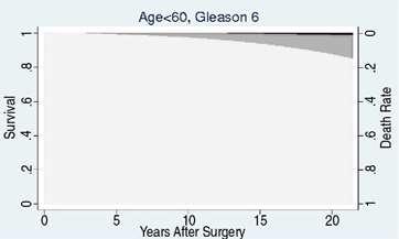 GLEASON 6 DISEASE HAS A LOW RISK OF DEATH N= 9557 Prostate cancer