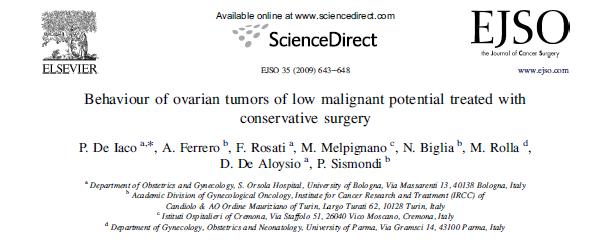 Post-treatment relapses After conservative surgery: total 0-25% After cystectomy: 10-42% After monolateral oophorectomy: 5-10% After