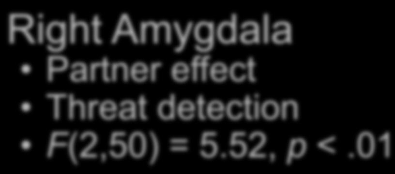 Right Amygdala Partner effect Threat detection