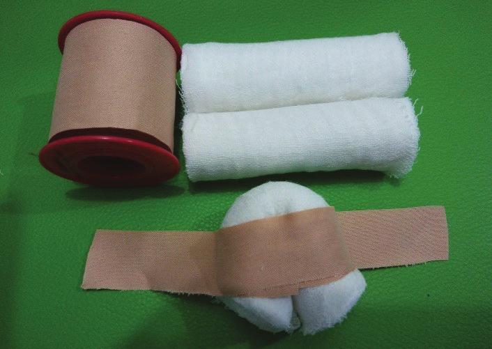 Figure 4C: Prepare bandage piece that will be placed over the coxofemoral joint: