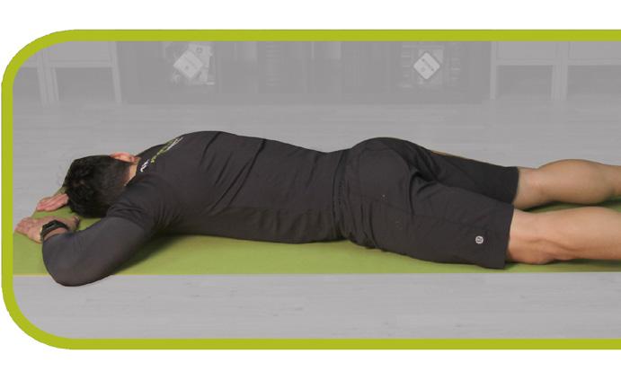 MCT - BODY POSITION Place Ball: Lie facedown on a hard, level surface.