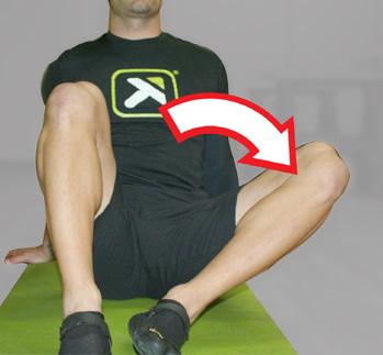 External Leg Rotation Lift and externally rotate leg on working side