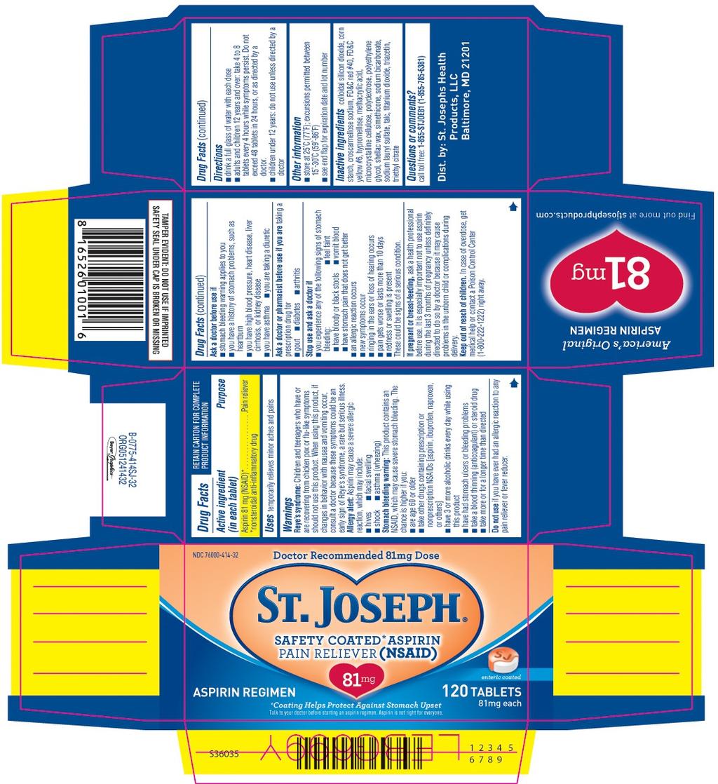 St. Joseph 4 4-4 14 SJ ADULT LOW STRENGTH ASPIRIN aspirin tablet, coated Product Information